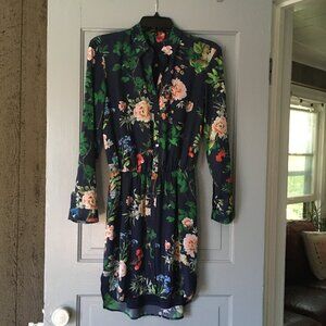 Floral Button Down Mini Dress | Like New